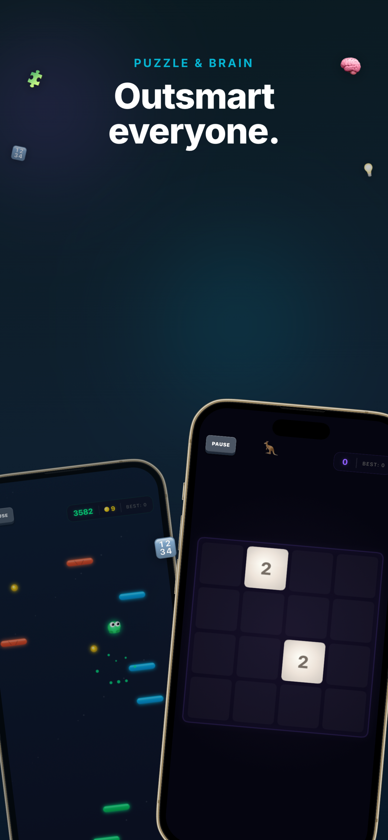 Outsmart everyone — puzzle and brain games